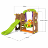 Funny Bear Indoor & Outdoor Toddler Playset with Swing, Slide & Basketball Ring (CHD-161)