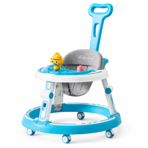 Premium Height-Adjustable Baby Walker with Interactive Duck Toy Tray & 360° Swivel Wheels (628)