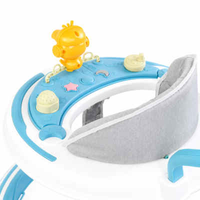 Premium Height-Adjustable Baby Walker with Interactive Duck Toy Tray & 360° Swivel Wheels (628)