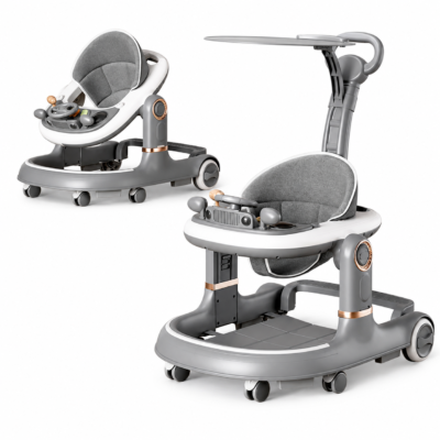 Multifunctional 6-in-1 Baby Walker with Interactive Music Toy Tray & Push Handle (W-569)