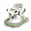 3-in-1 Foldable Car-Themed Baby Walker with Music Play Tray & Animal Print Seat (309)