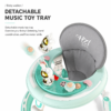 HZL-603 Adjustable Folding Baby Walker with Breathable Seat Cushion & Anti-O-Leg Support