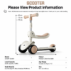 Growth Convertible Toddler Kick Scooter with Gravity-Sensing Steering & Foldable Design (669)