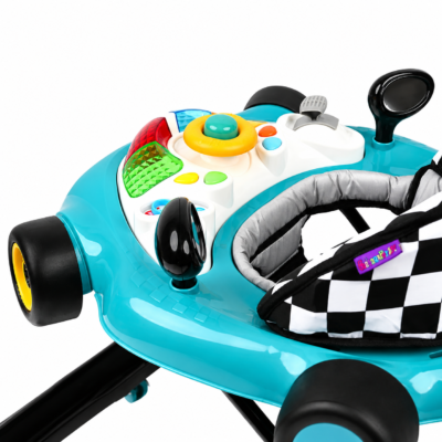 Convertible Race Car Baby Walker & Activity Center with 360° Swivel Wheels (8899)