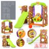 Funny Bear Indoor & Outdoor Toddler Playset with Swing, Slide & Basketball Ring (CHD-161)