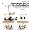 Growth Convertible Toddler Kick Scooter with Gravity-Sensing Steering & Foldable Design (669)